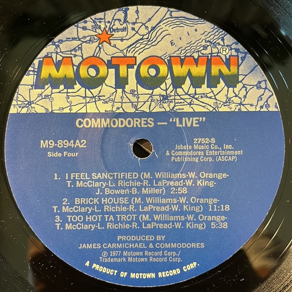 Commodores - “Live” Vinyl 2x LP - Picture 7 of 7